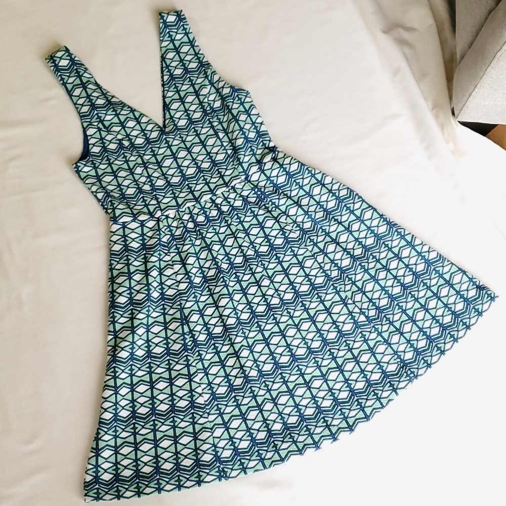Maeve Size 14 Dress Blue Mini Peekaboo Window